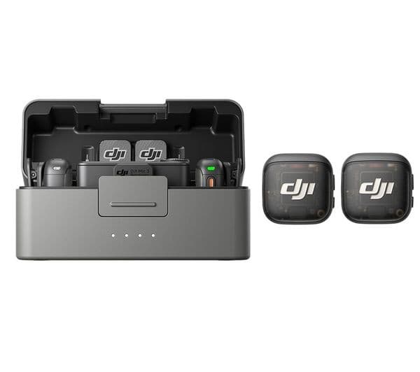 DJI Mic 3 (2 TX + 1 RX + Charging Case) Wireless Microphone Kit - Black