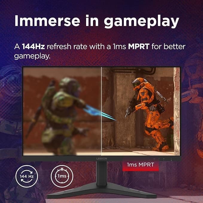 Lenovo Legion R24s 23.8 Inch Full HD 144Hz IPS Gaming Monitor Raven Black - Image 2