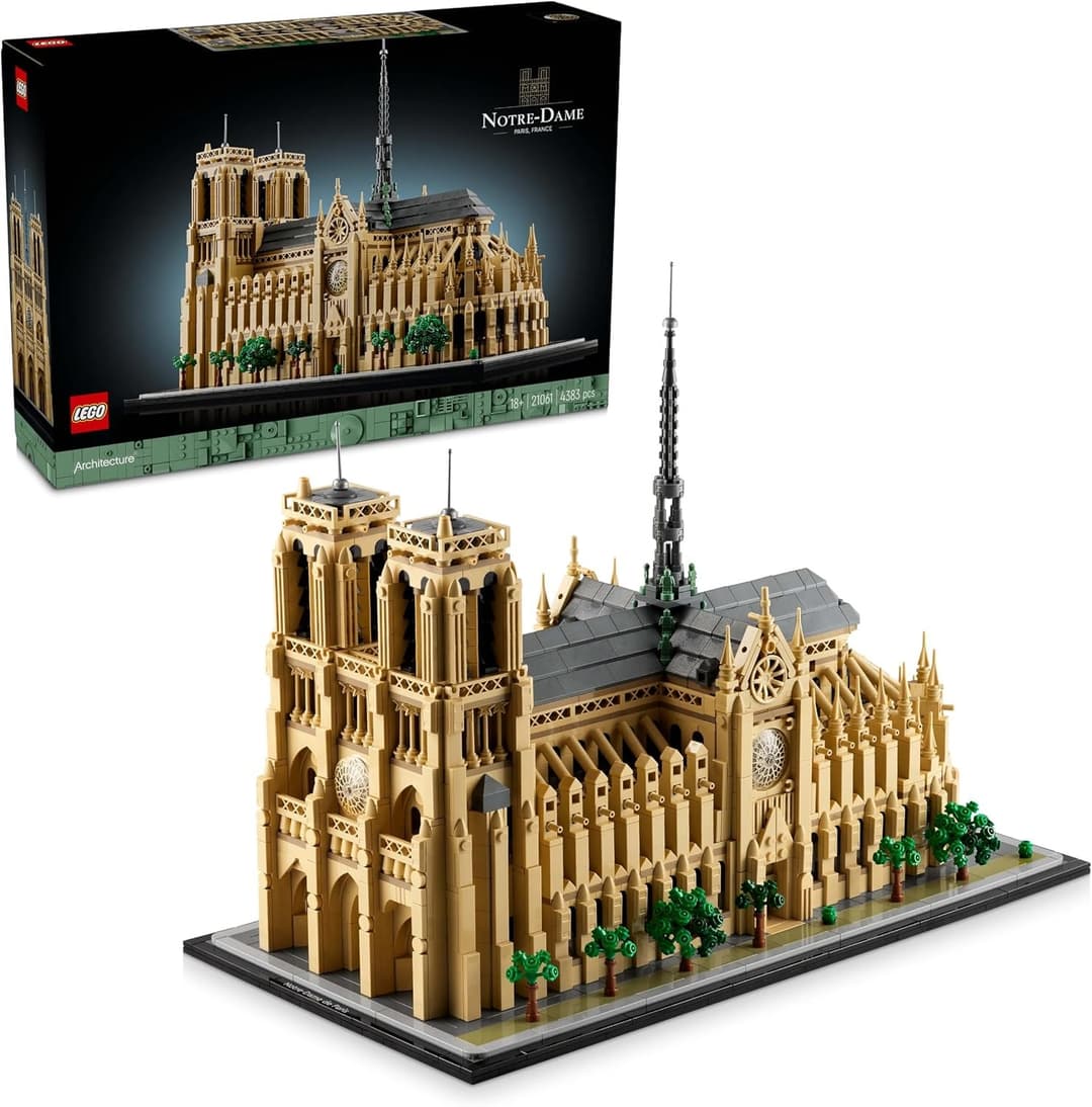 LEGO Architecture Notre-Dame de Paris 21061 4,383 Pieces Architectural Building Set - Grey - Image 1