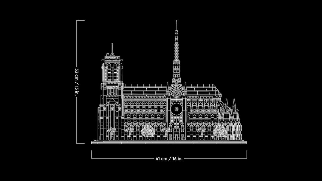 LEGO Architecture Notre-Dame de Paris 21061 4,383 Pieces Architectural Building Set - Grey - Image 6