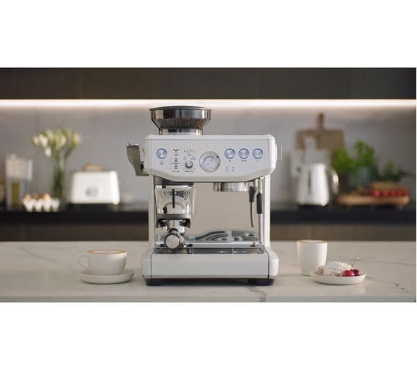 Sage the Barista Express Impress SES876 Bean to Cup Coffee Machine - Sea Salt - Image 3