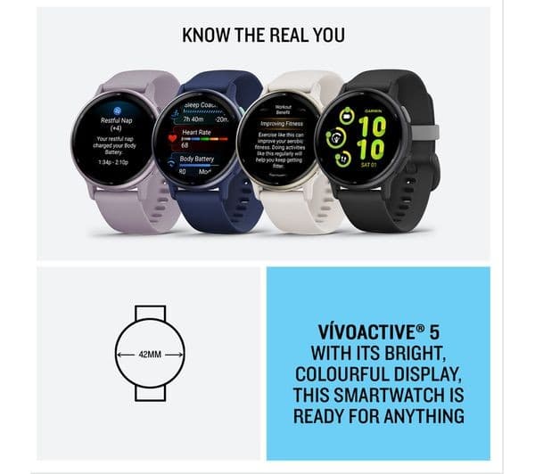 Garmin vivoactive 5 Smartwatch - Metallic Navy - Image 9
