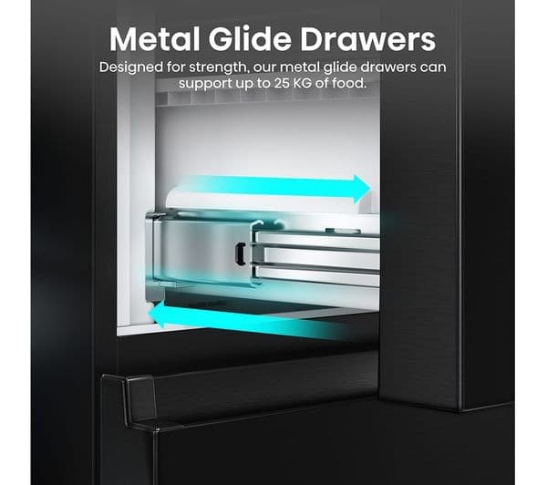 HISENSE PureFlat RF632N4AFC1 Smart Fridge Freezer - Black - Image 8
