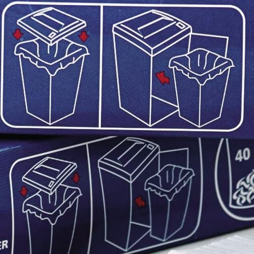 Rexel AS1000 Plastic Waste Bags for Large Office Shredders 115L (pack of 100) - Image 3