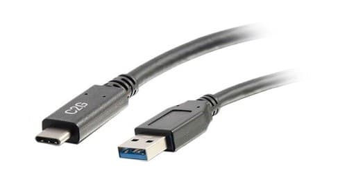 C2G 28833 USB 3.0 USB-C to USB-A Cable M/M  Black (USB IF Certified) (10 Feet  3.04 Meters) - Image 1