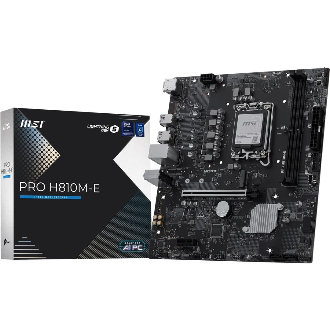 MSI PRO H810M-E Motherboard - mATX, LGA1851 - Image 1