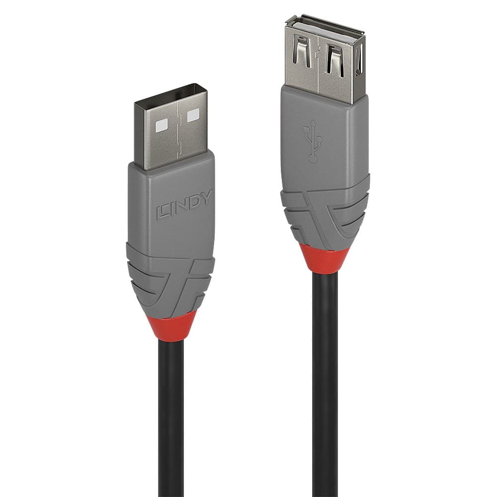 Lindy 5m USB 2.0 Type A Extension Cable, Anthra Line - Image 1