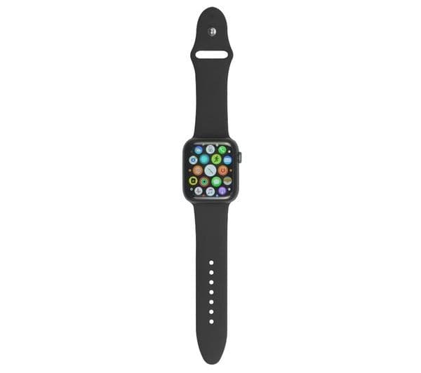 XQISIT Apple Watch 42 / 44 mm Silicone Strap - Black, Small - Image 1