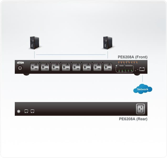 ATEN 1U 16A 8 Outlet Switched Bank Metered PDU + Free Eco PDU Manager Software - Image 4