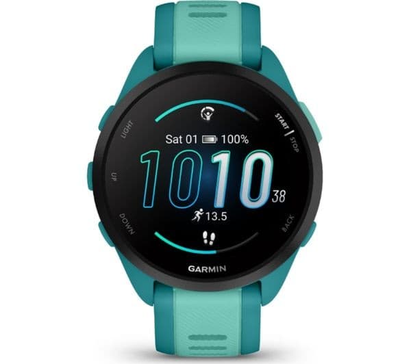 Garmin Forerunner 165 Smartwatch 43mm Music Sports Watch - Turquoise Aqua - Image 1