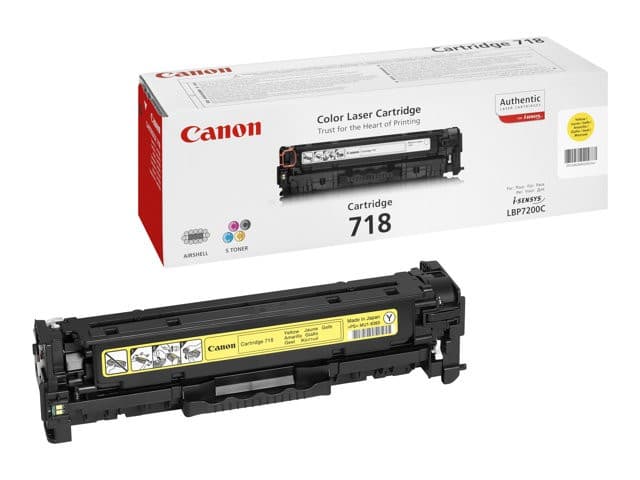 Canon 718 Yellow - yellow - original - toner cartridge - Image 1