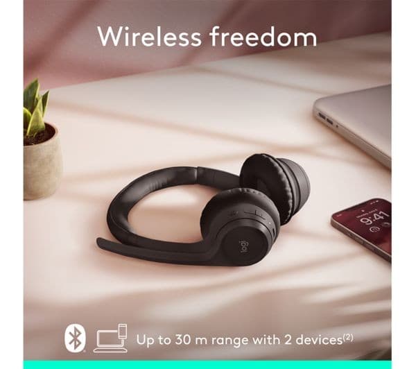 LOGITECH Zone 300 Wireless Headset - Graphite - Image 4
