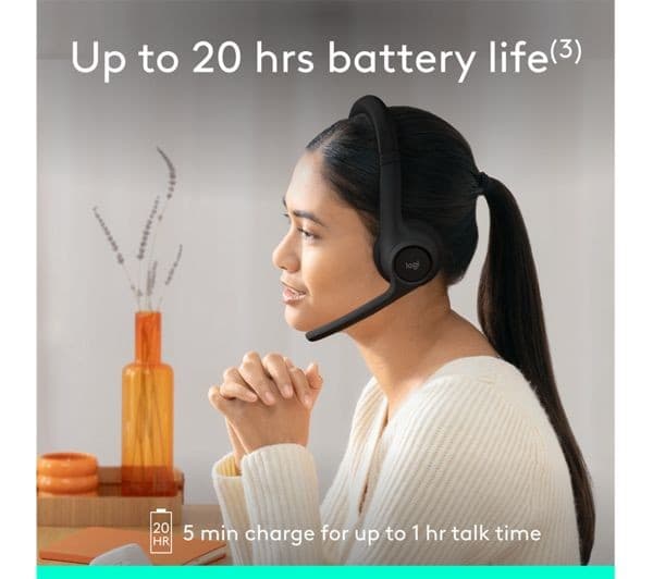 LOGITECH Zone 300 Wireless Headset - Graphite - Image 5