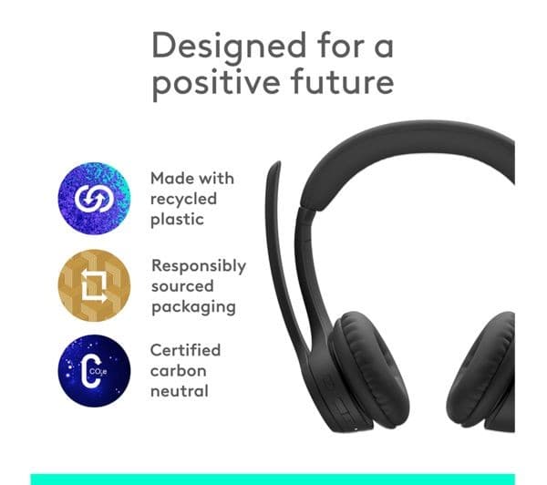 LOGITECH Zone 300 Wireless Headset - Graphite - Image 7