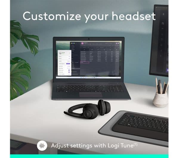 LOGITECH Zone 300 Wireless Headset - Graphite - Image 9