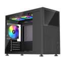 1st Player MIKU Mi6-EV Tempered Glass Emotion View Mid Tower Gaming Case - Black thumbnail 1