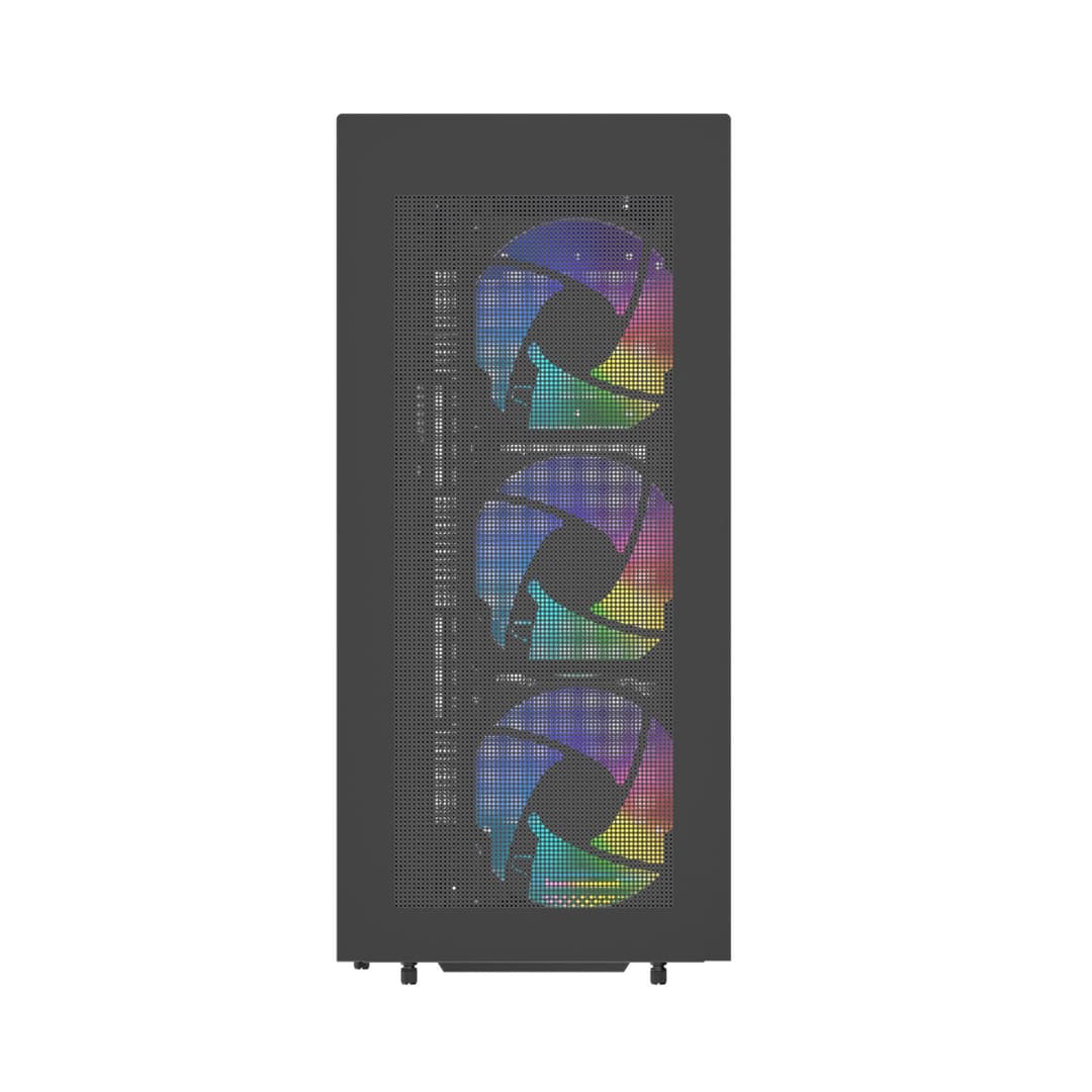 1st Player MIKU Mi6-EV Tempered Glass Emotion View Mid Tower Gaming Case - Black - Image 6