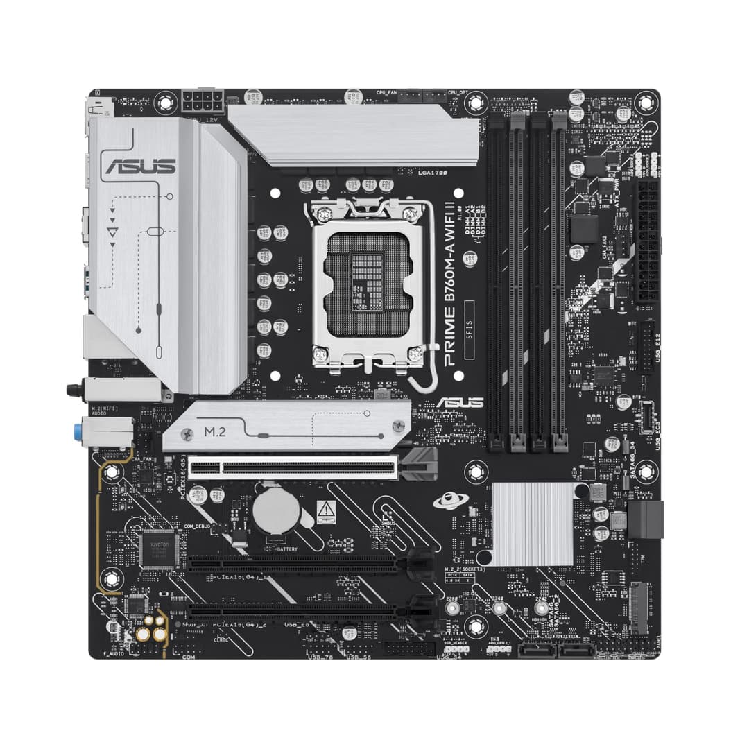 ASUS PRIME B760M-A WIFI II Intel B760 Micro-ATX LGA 1700 Motherboard - Image 2