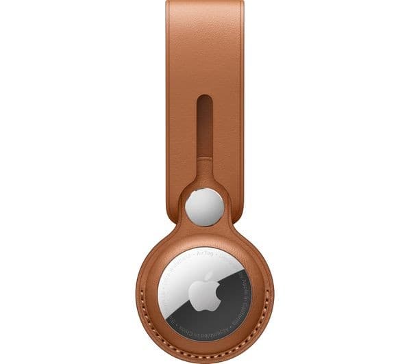 APPLE AirTag Leather Loop - Saddle Brown