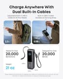 Anker 25000mAh 165W Power Bank with Built-In Retractable USB-C Cables - Black thumbnail 3