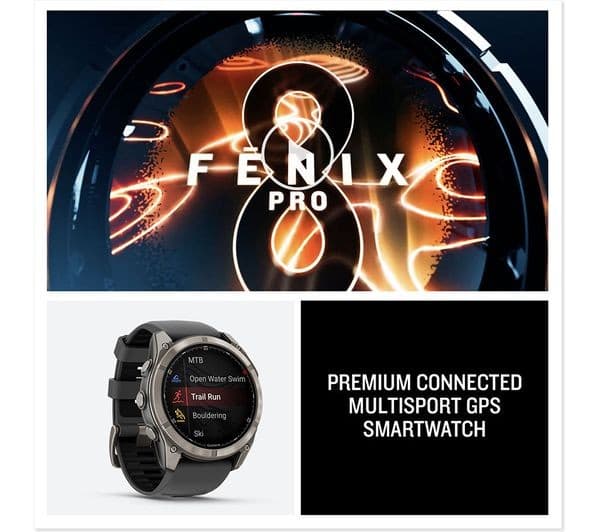 Garmin fēnix 8 Pro AMOLED Sapphire 51mm Smartwatch - Titanium - Image 8