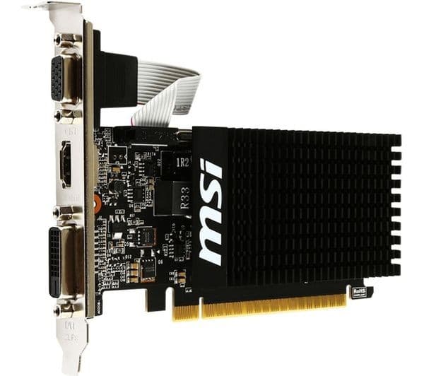 MSI GeForce GT 710 2GB Graphics Card Black - Image 1