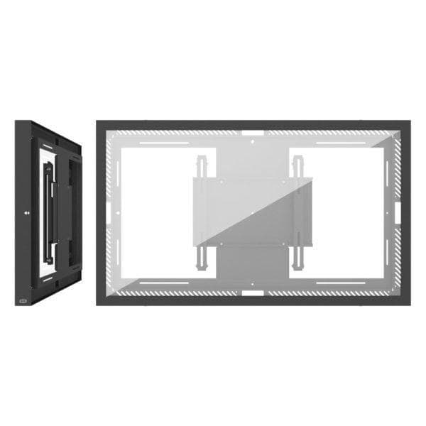 SMS Smart Media Solutions 55L/P Casing Wall G2 BL - 55" Wall Casing Enclosure for Displays, Landscape/Portrait, Polycarbonate Front Glass, VESA 400x400, Black RAL9005 (701-004-12) - Image 1