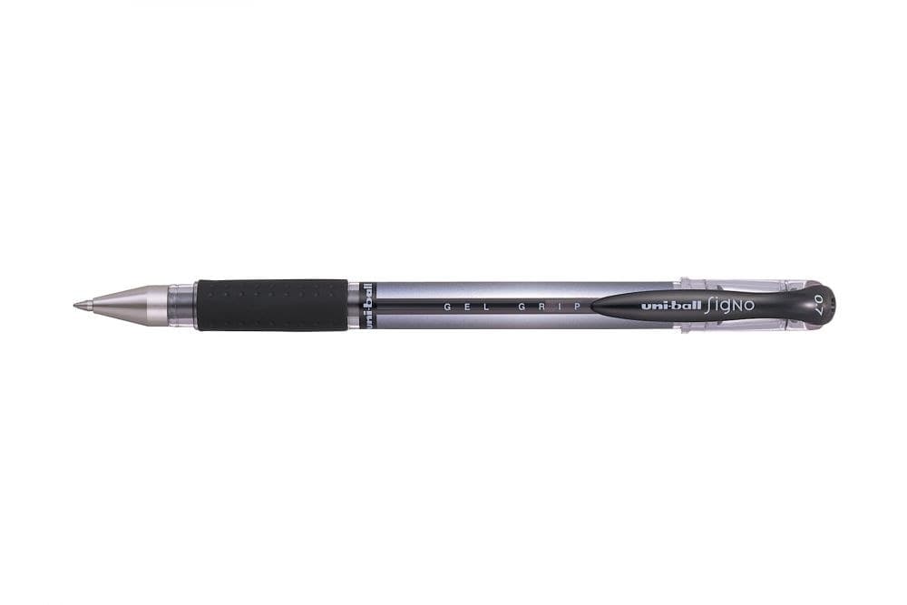 uni-ball Signo UM-151S 12 Pack Black Gel Grip Rollerball Pen 0.7mm Medium Nib - Image 1