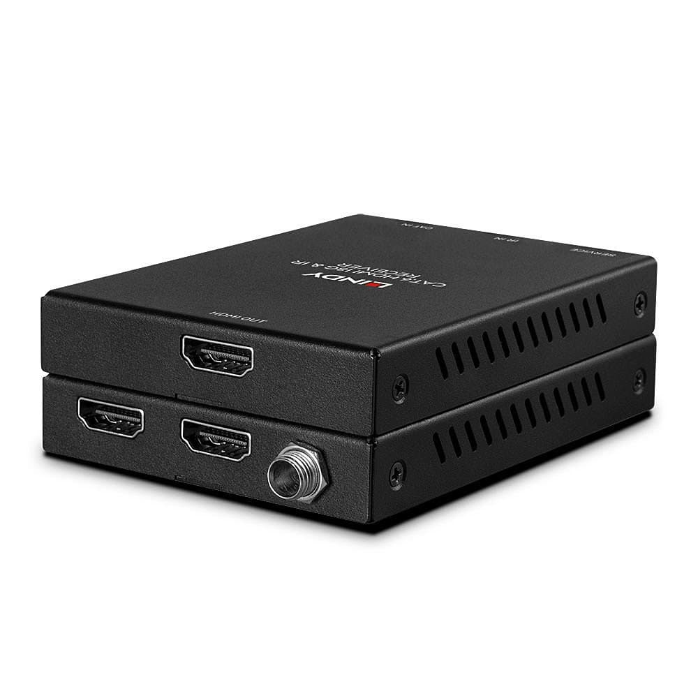 Lindy 50m Cat.6 HDMI 4K60 and IR Extender with PoC and Loop Out - Image 2