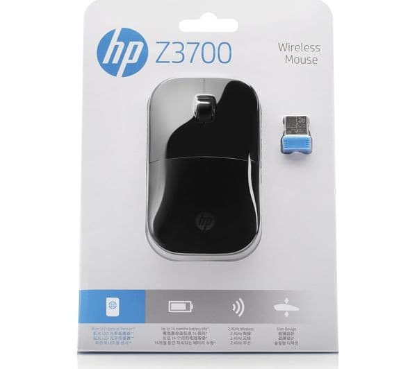 HP Z3700 Wireless Optical Mouse - Black - Image 4