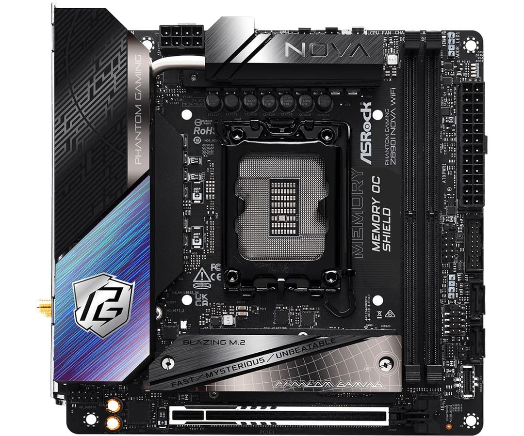 Asrock Phantom Gaming Z890I Nova WiFi Intel Z890 LGA 1851 (Socket V1) mini ITX - Image 2