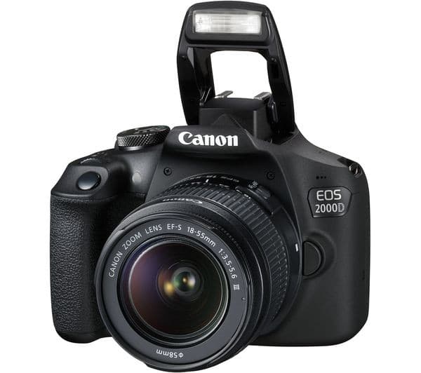 Canon EOS 2000D DSLR Camera - EF-S 18-55mm III + EF 75-300mm III Twin Lens Kit - Image 4