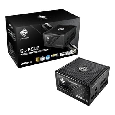 Asrock 650W Steel Legend Sl-650G Psu Fully Modular 80+ Gold Cybenetics Platinum