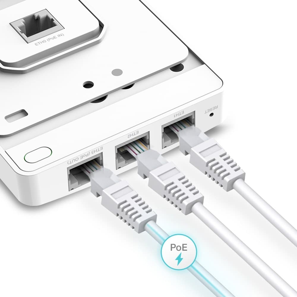 TP-Link Omada AC1200 Wireless MU-MIMO Gigabit Wall Plate Access Point - Image 3