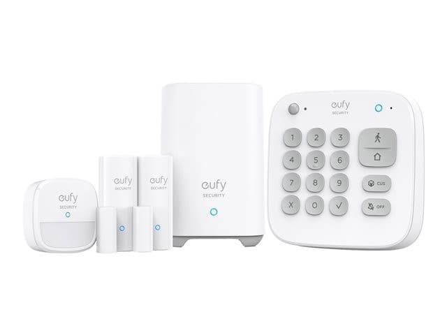 eufy Security 5-Piece Home Alarm Kit White - HomeBase 2, Keypad, Motion Sensor, 2x Entry Sensors - Image 2