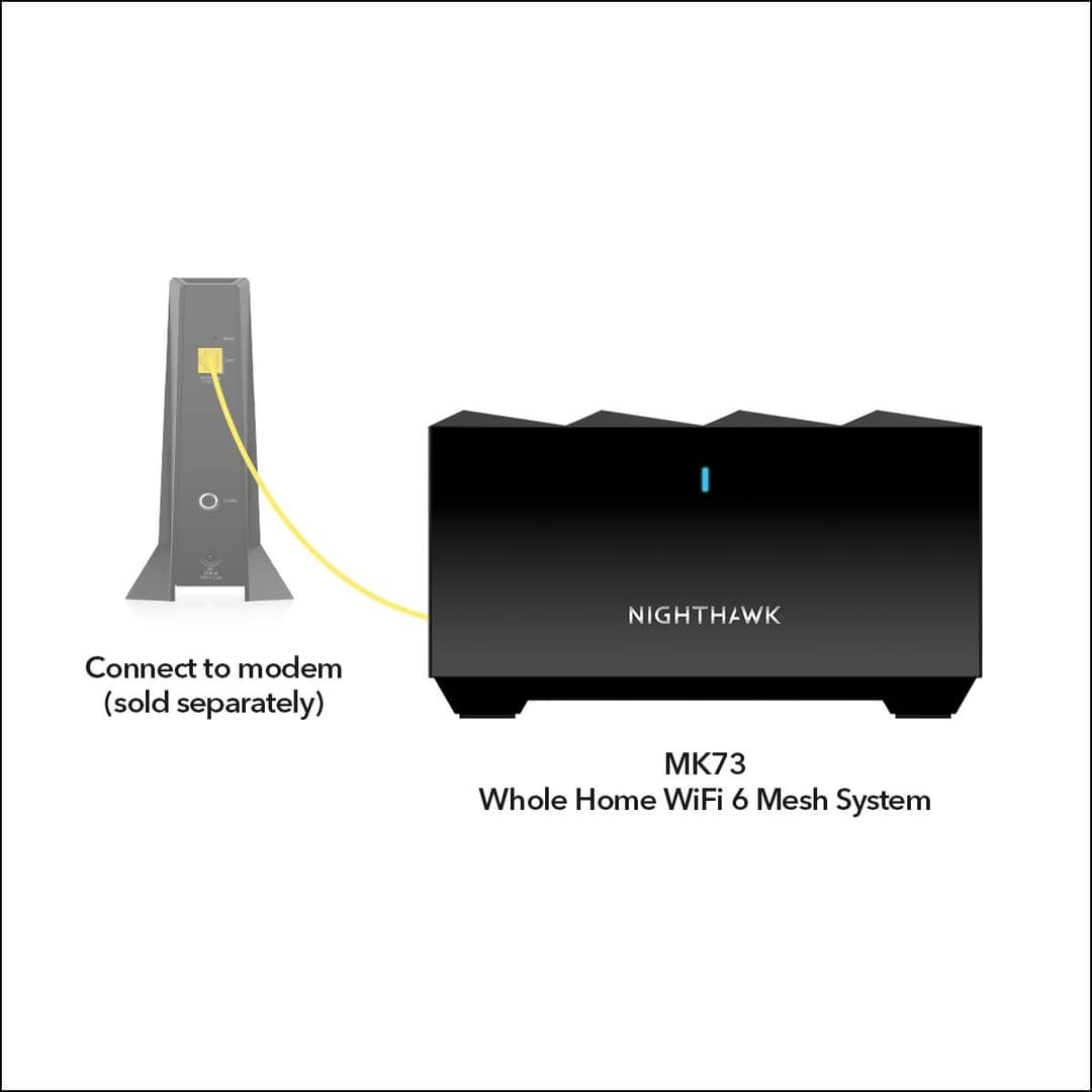 NETGEAR nighthawk WiFi 6 Mesh (MK73S) Dual Band Mesh WiFi System - AX3000 - Image 4