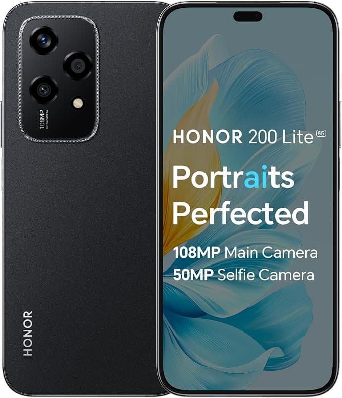HONOR 200 Lite 5G 8GB 256GB Dual SIM - Midnight Black - Image 1