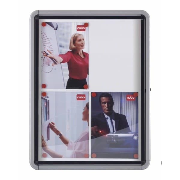 Nobo Premium Plus Outdoor Magnetic Lockable Notice Board 4xA4 - Image 1