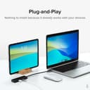 Plugable Technologies USB C to USB Adapter Hub, 4 Port USB 3.0 Hub, USB Splitter for Laptop, Compatible with Windows, MacBook Pro/Air, iPad Pro, Surface Pro, Chromebook, Linux, Android, Charging Not Supported thumbnail 3