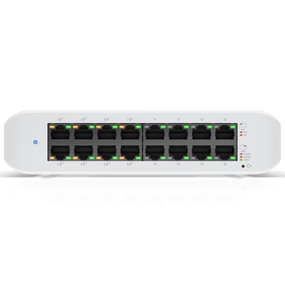 Ubiquiti USW LITE 16 POE Managed Network Switch - 16 Ports - Image 1