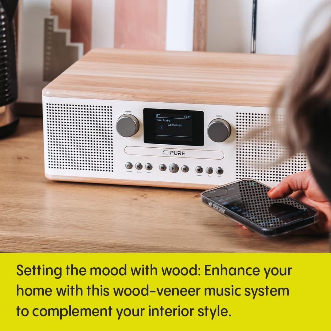 Pure Classic C-D6 Music System - Cotton White - Image 6