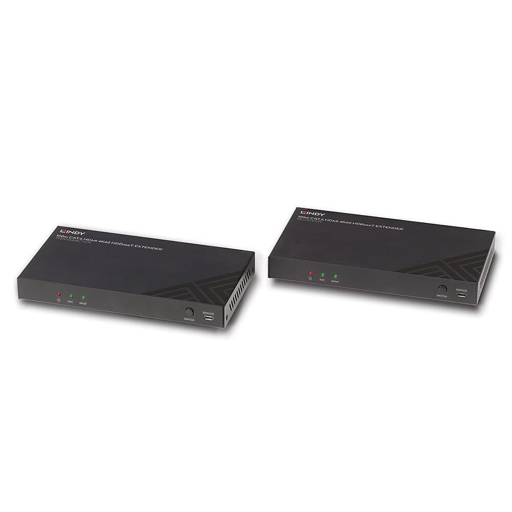 Lindy 100m Cat.6 HDMI 4K60, Audio, IR and RS-232 HDBaseT Extender - Image 2