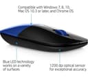 HP Z3700 Wireless Optical Mouse - Blue & Black thumbnail 6