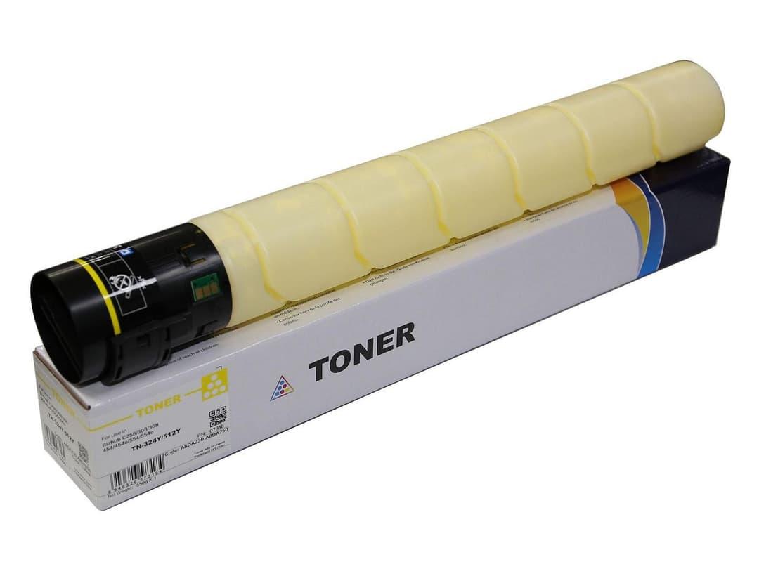 CoreParts MSP7318 Yellow Toner Cartridge, 26,000 Pages - replaces Konica Minolta TN-324Y / TN-512Y, for Bizhub C258/C308/C368/C454/C454e/C554/C554e - Image 1