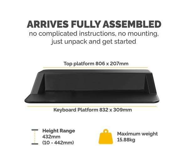 FELLOWES Lotus Sit-Stand Workstation - Black - Image 3
