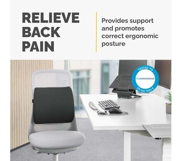 FELLOWES Breyta Comfort Back Cushion - Black - Image 3