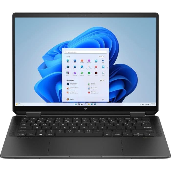 HP Spectre x360 14-eu0006na 2-in-1 Laptop Intel Core Ultra 5 125H 16GB RAM 512GB SSD 14-Inch 3K OLED Touchscreen - Nightfall Black - Image 1