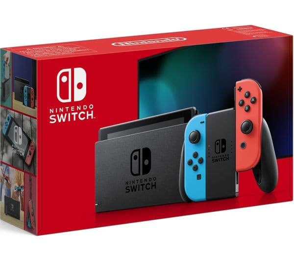 Nintendo Switch Console Neon Red & Blue