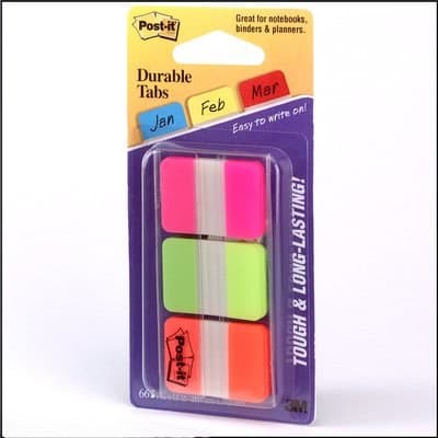 3M 686-PGO tab index Blank tab index Green, Orange, Pink - Image 4