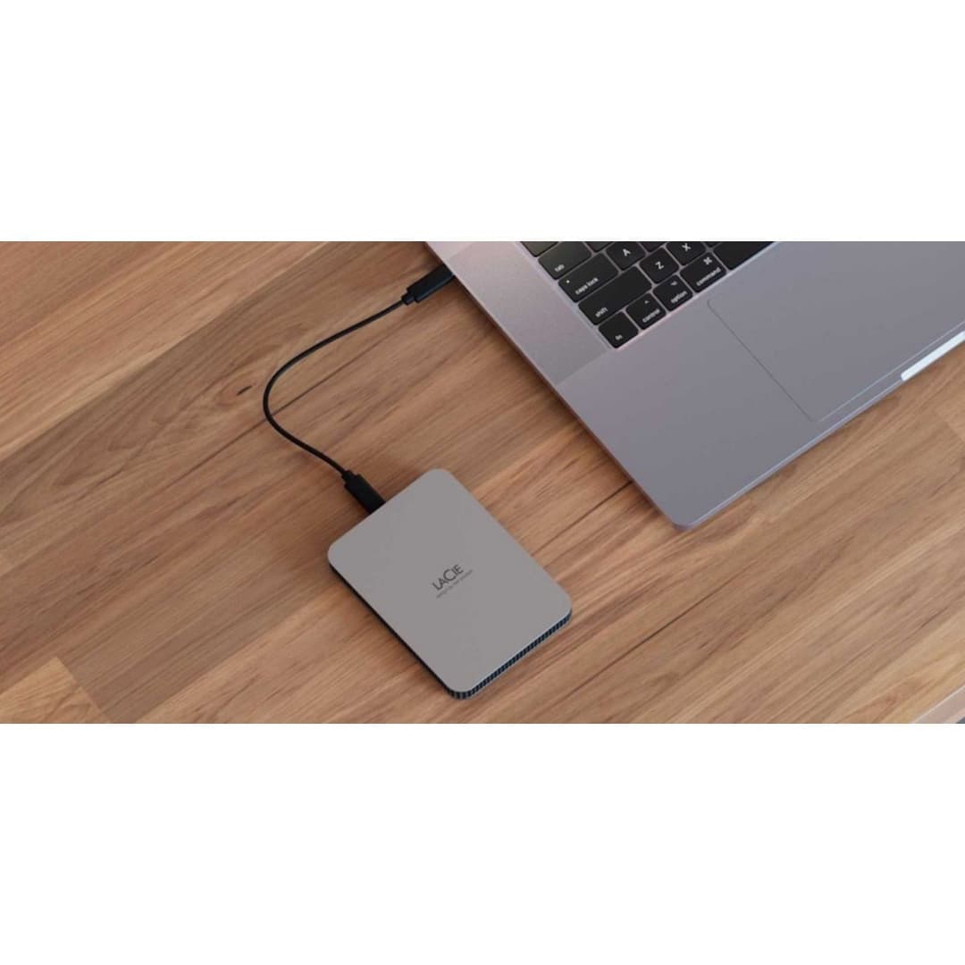 LaCie 1TB USB-C Mobile Hard Drive - Silver - Image 4